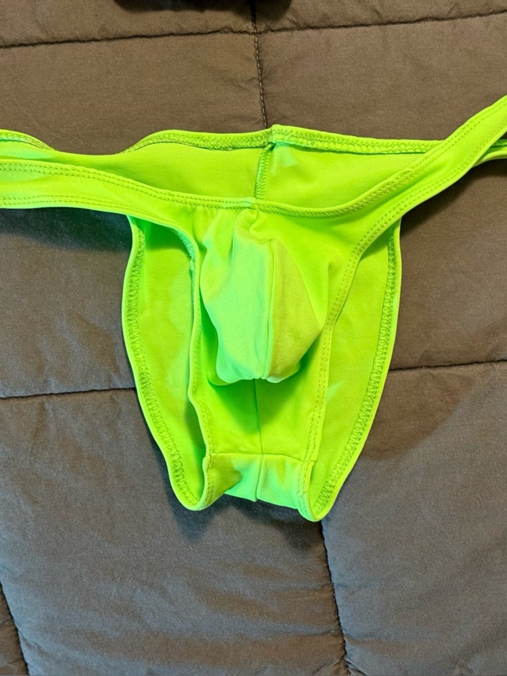 Muscleskins Neon Green swim brief (size large)